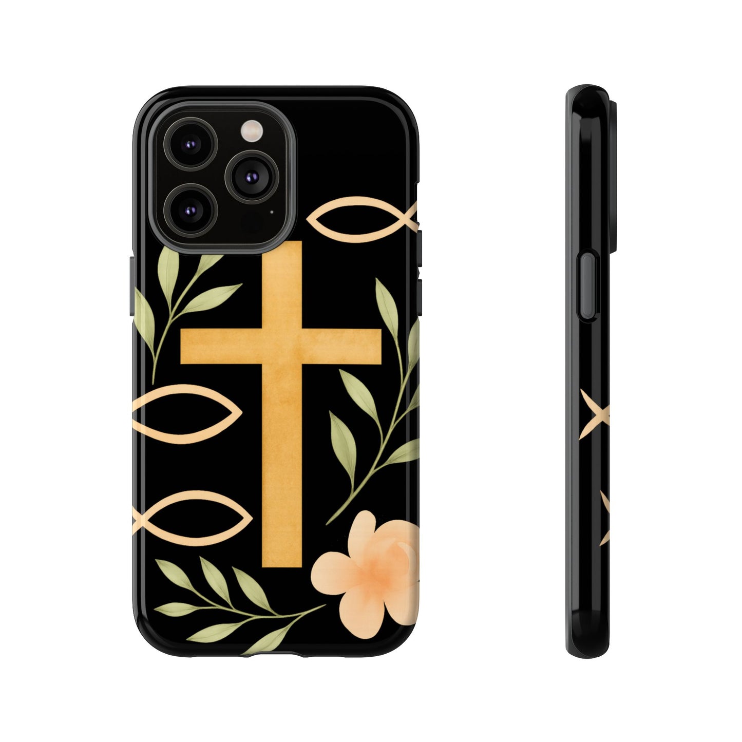Christian Faith Phone Case with Floral Design