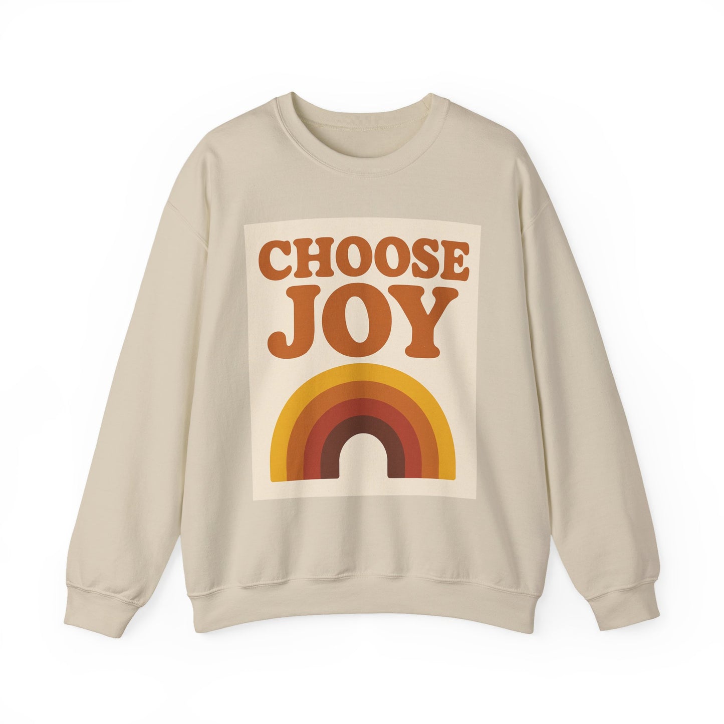Choose Joy Rainbow Crewneck Sweatshirt, Unisex Sweatshirt, Motivational Gift, Cozy Layer, Fall Fashion, Positive Vibes
