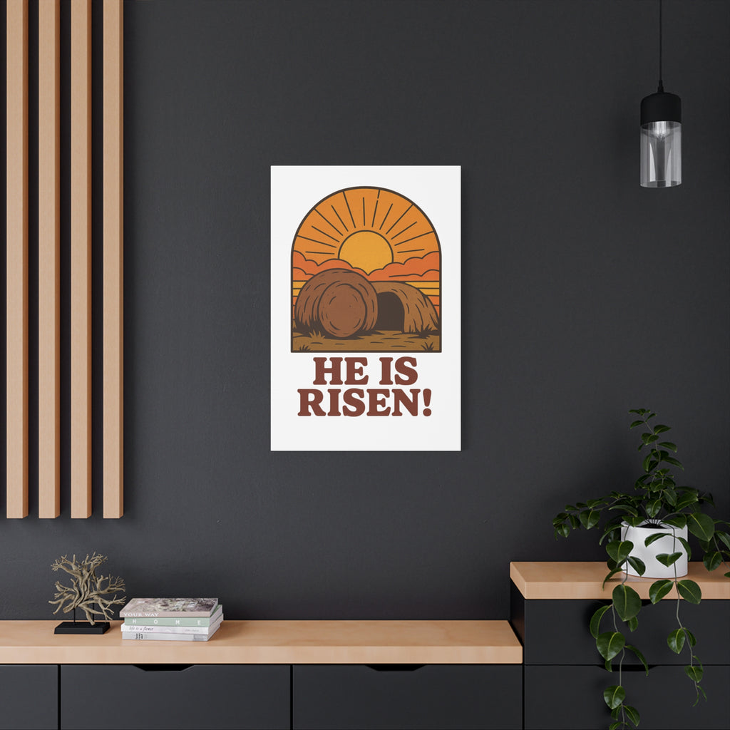He Is Risen Wall Art | Empty Tomb Christian Poster | Easter Resurrection Morning Home Decor