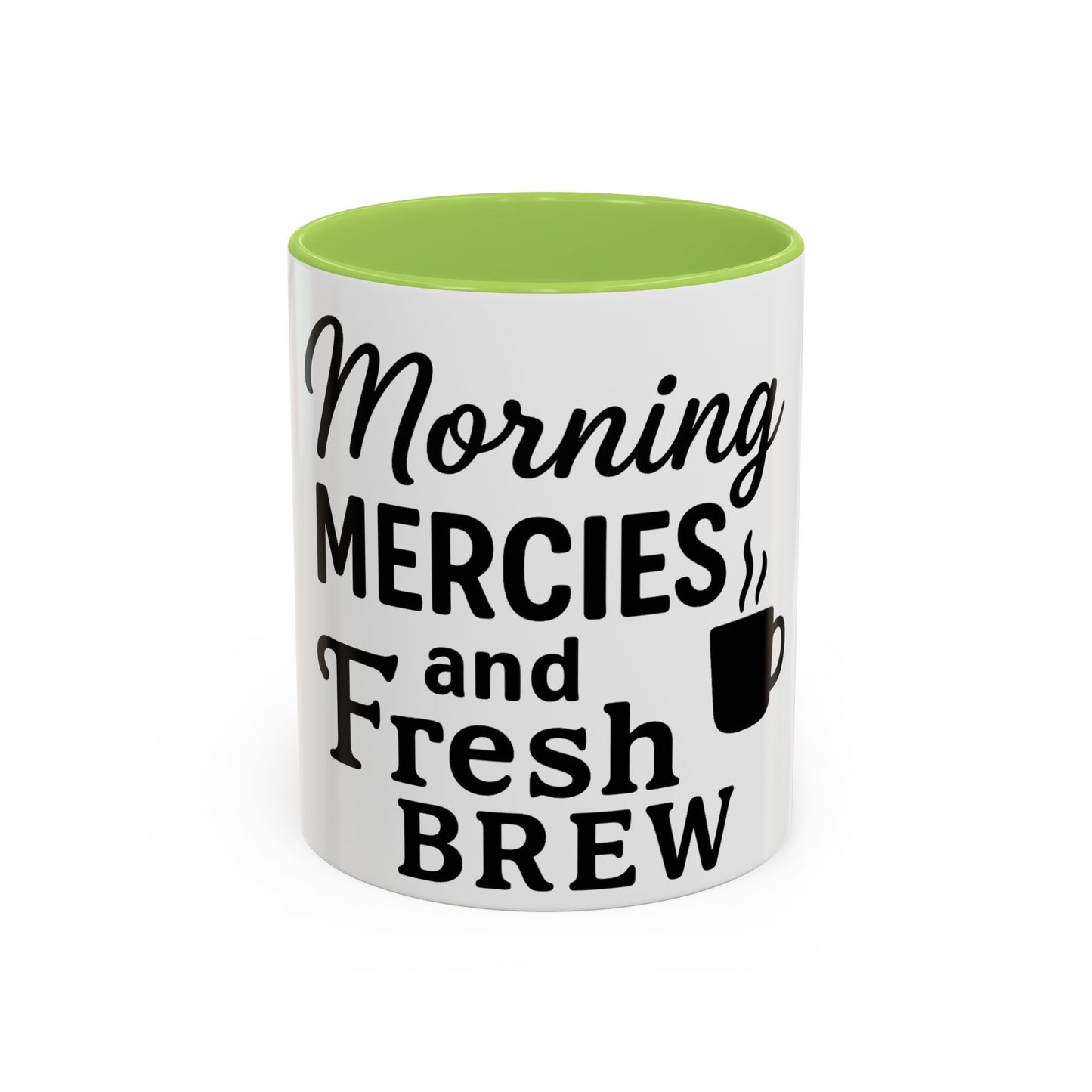 Morning Mercies & Fresh Brew Christian Mug – Lamentations 3:23 Inspired