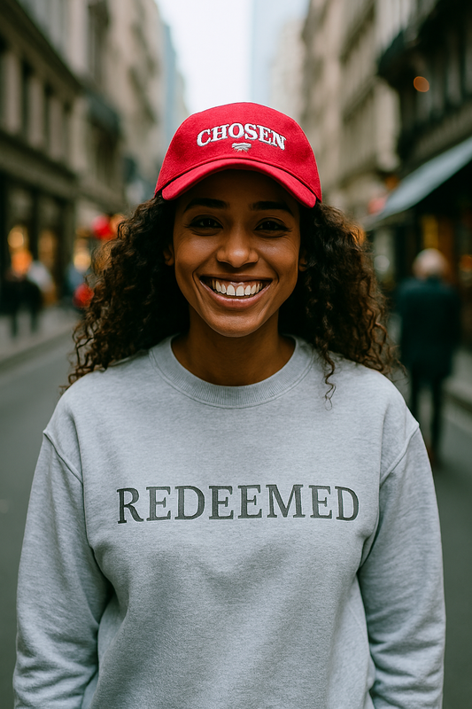 Redeemed Unisex Heavy Blend Crewneck Sweatshirt | Faith Apparel