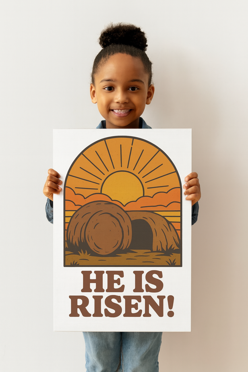 He Is Risen Wall Art | Empty Tomb Christian Poster | Easter Resurrection Morning Home Decor